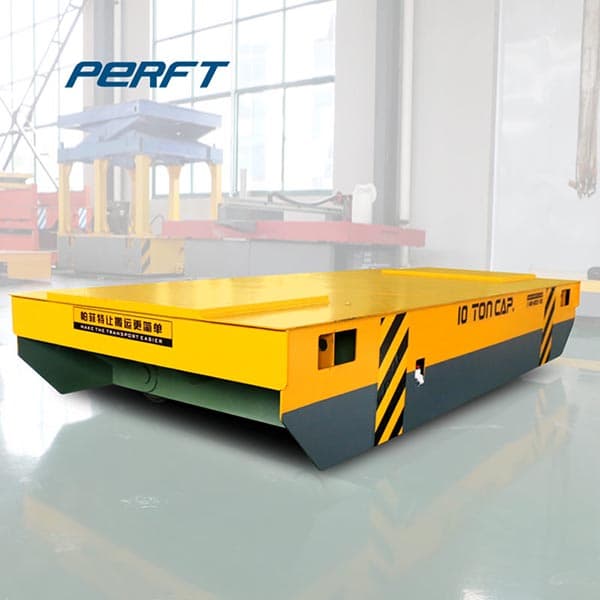 Long Distance Battery Operated Transfer Trolley For Steel Rolls Warehouse